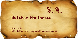 Walther Marinetta névjegykártya